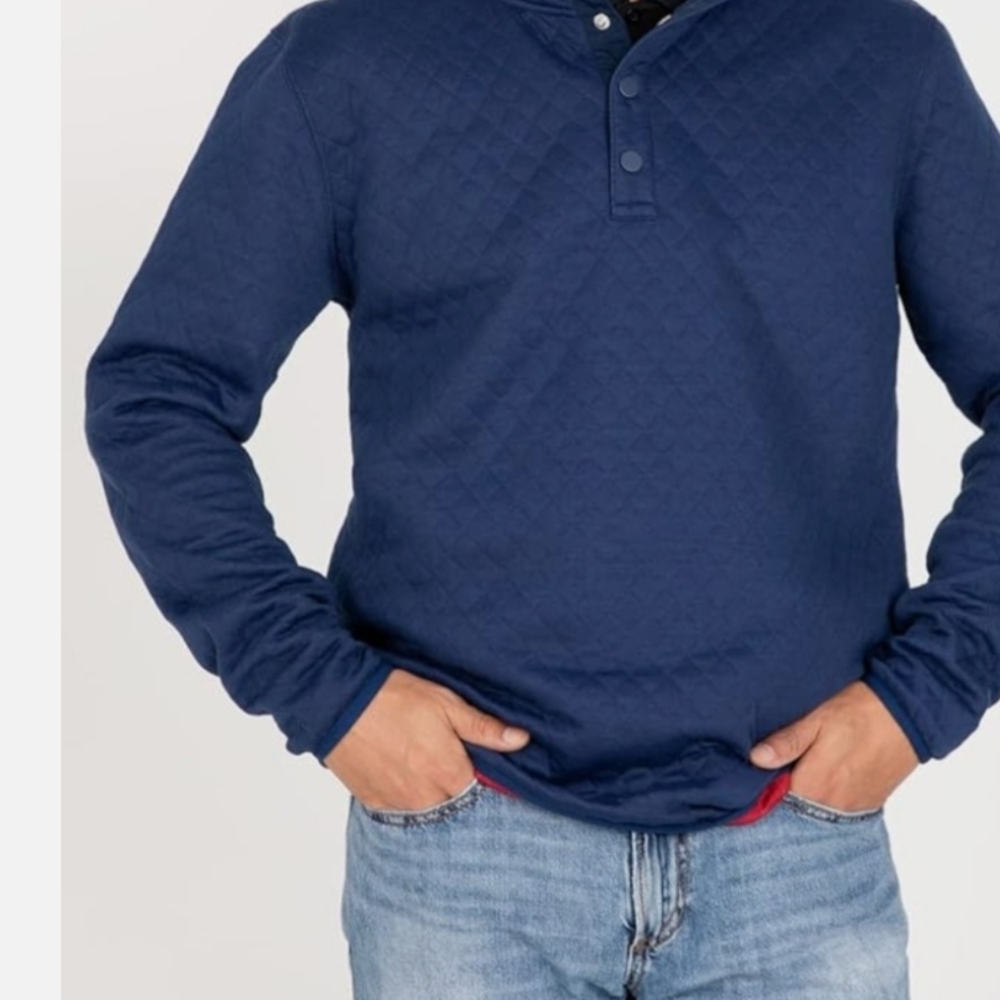 Men's Quilted Navy Shirt